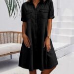 2026 Hot-Selling Foreign Trade Design-Inspired Loose-Fitting European and American Style Denim Plus-Size Women's Fitted Dress with Five-Quarter Sleeves - Image 7