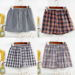 Summer Pajama Pants Shorts Wholesale Loose Men's Home Pants Plaid Outer Wear Home Underwear Arrot Pants Boxer Polyester - Image 5
