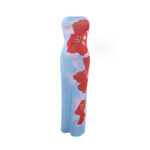 Cross-border women's clothing Europe and the United States ins sexy slim-fit printed tube-like open hip long dress factory wholesale - Image 6