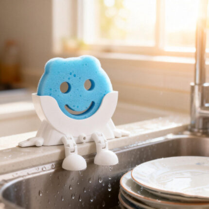 跨境爆款3d打印新款Scrub Peeing Drain Holder 笑脸洗碗海绵支架