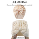 European and American New Baby Pure Color Pullover Hat with Bow Kidsren's Spring & Fall Indian Hat Snake Pattern Baby Boundless Hat - Image 4