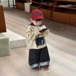 Boys' Spring and Autumn Children's 2025 Trendy Clothes Stylish Pullover Sweatshirt Baby Handsome Jeans Two-Piece Set - Image 2