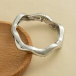 European and American Cross-Border Light Luxury Heavy-Duty Design Bracelet Metal Glossy Open Bracelet Normcore Geometric Stylish Wide Bracelet - Image 25