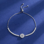 Cross-Border Popular Imitation Moissanite Square Bag Four-Leaf Clover Bracelet for Girls Light Luxury High-End Adjustable Bracelet Wholesale - Image 13