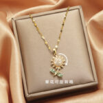 Titanium steel non-fading design necklace women non-fading summer clavicle chain simple versatile pendant fashion jewelry wholesale - Image 2