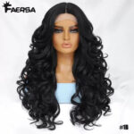 Cross-Border Manufacturer Direct Shipment in Stock 24inch Women's Celebrity Style Thick Long Curly Lace Glue-Free Synthetic Wig Set