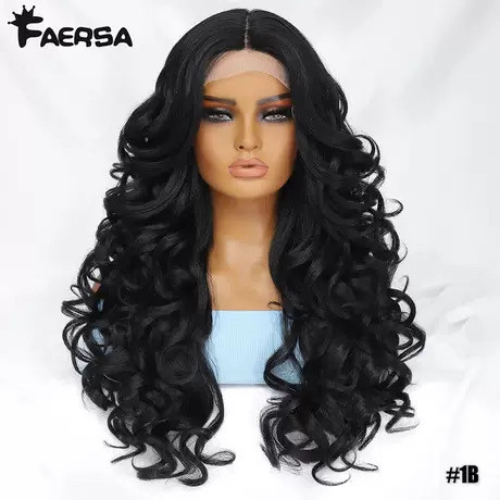 O1CN01gW13tO2NMhaTseZ8W_2217489979949-0-cib Cross-Border Manufacturer Direct Shipment in Stock 24inch Women's Celebrity Style Thick Long Curly Lace Glue-Free Synthetic Wig Set - Image 1