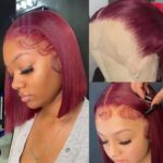 Front Lace Wig Vietnam Bone Straight Bob Human Hair Wigs Bob Short Hair - Image 7