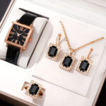 Duoduo Cross-Border Shein Popular Luxury Set Bracelet Watch with Diamonds for Women Five-Piece Gift Box Quartz Watch - Image 20