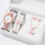 New TikTok Popular Women's Watch Fashion Personality Simple Watch Butterfly Digital Belt Watch suit - Image 8