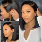 Front Lace Wig Vietnam Bone Straight Bob Human Hair Wigs Bob Short Hair - Image 4