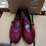 Za Women's Shoes 2025 New Mary Jane Shoes Spring and Autumn New Shallow Mouth Round Toe Slip-On Buckle Shoes
