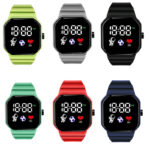 Cross-border Hot Selling C3-12 Spaceman LED Electronic Watch Square Digital Sports Student Key Electronic Watch - Image 2