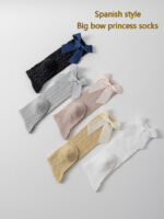 Baby Socks Spring and Summer Mesh High-Top Korean Style Princess Socks Breathable Thin Sweet Bow Loose Mouth Manufacturer Wholesale - Image 4