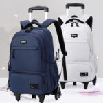 Trolley Schoolbag Grade 1-6 Primary School Students Junior High School Students Backpack Male Students Children Climbing Stairs Backpack Large Capacity - Image 2