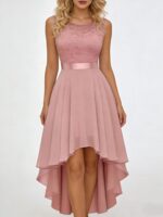 New Foreign Trade Style, Light Luxury, Elegant and Sophisticated, High-End Feel, Short Front and Long Back, Slim Fit, Sleeveless Dress, European and American Style - Image 7