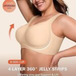 Cross-Border Foreign Trade European and American Size Soft Support Large Size Big Bust Women's Seamless Wireless Jelly Bra Comfortable for Plus-Size Women - Image 4