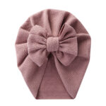 European and American New Baby Pure Color Pullover Hat with Bow Kidsren's Spring & Fall Indian Hat Snake Pattern Baby Boundless Hat - Image 17