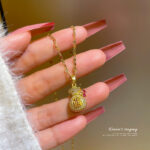 Titanium steel non-fading design necklace women non-fading summer clavicle chain simple versatile pendant fashion jewelry wholesale - Image 46
