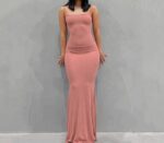 Sling dress European and American Women's High-end Sense Pure Desire Hip Skirt Sexy Slim-fit Milk Silk Long Fishtail Skirt - Image 11