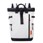 New Trendy Roll Top Backpack Men's Large Capacity Student Schoolbag Outdoor Travel Backpack Laptop Bag - Image 8