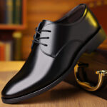 Men's Leather Shoes Spring and Autumn New Style Men's Business Formal Casual Leather Shoes British Style Office Youth Groom Wedding Shoes - Image 4