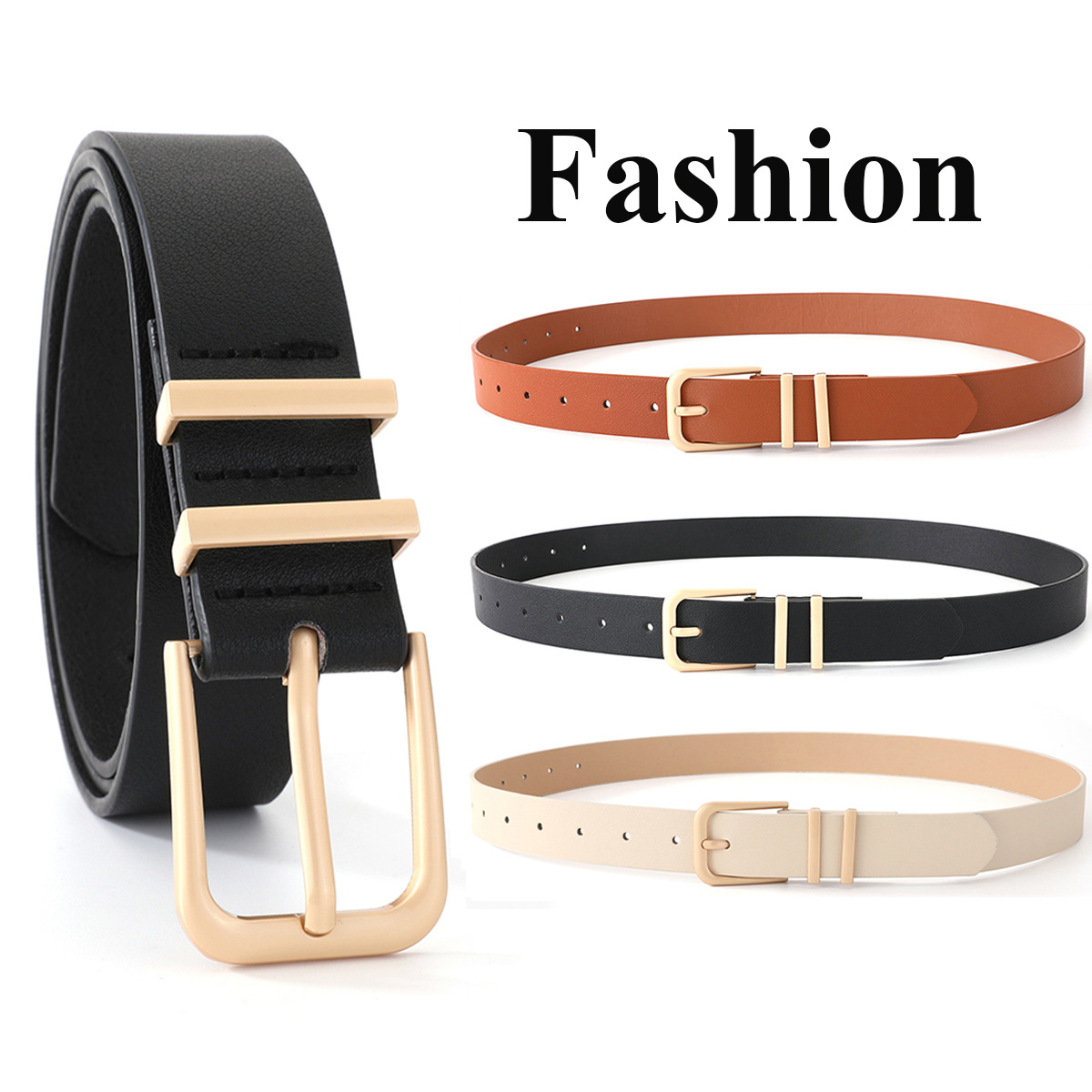 O1CN01y2kTwP1X9Y85DJgyD_935162881-0-cib Amazon Cross-Border New Simple Women's Belt Decorated Jeans Skirt High-End Gold Pin Buckle Belt for Women - Image 1