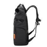 New Trendy Roll Top Backpack Men's Large Capacity Student Schoolbag Outdoor Travel Backpack Laptop Bag - Image 2