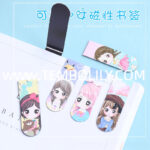 Spot Cute Cartoon Magnetic Bookmarks Advertising Bookmarks Book Holders Anime Paper Book Page Markers Folded Soft Magnetic Book Holders