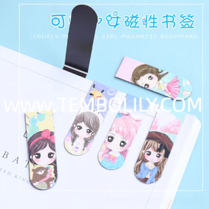 Spot Cute Cartoon Magnetic Bookmarks Advertising Bookmarks Book Holders Anime Paper Book Page Markers Folded Soft Magnetic Book Holders